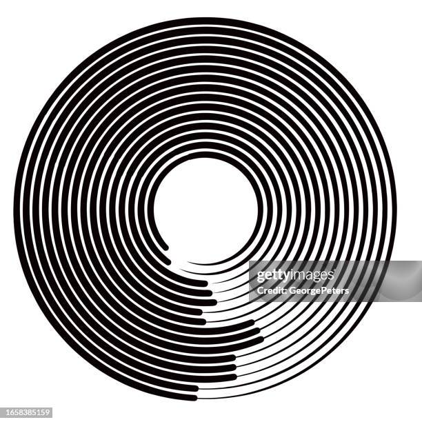 concentric spiral vector - sonar stock illustrations