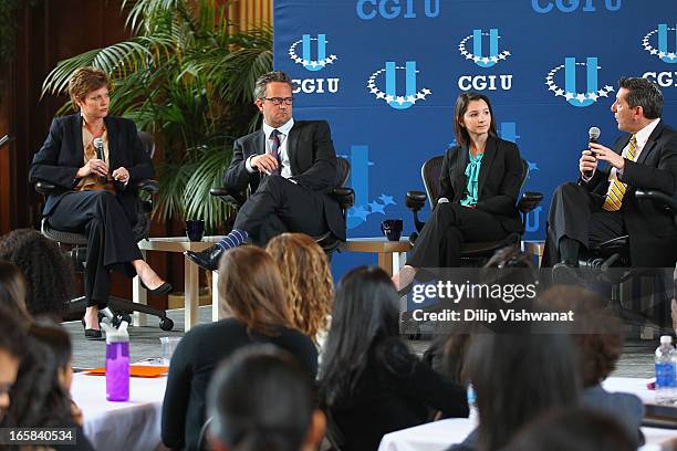 Actor Matthew Perry attends a panel discussion on prescription drug misuse during the Clinton Global Initiative University at Washington University...