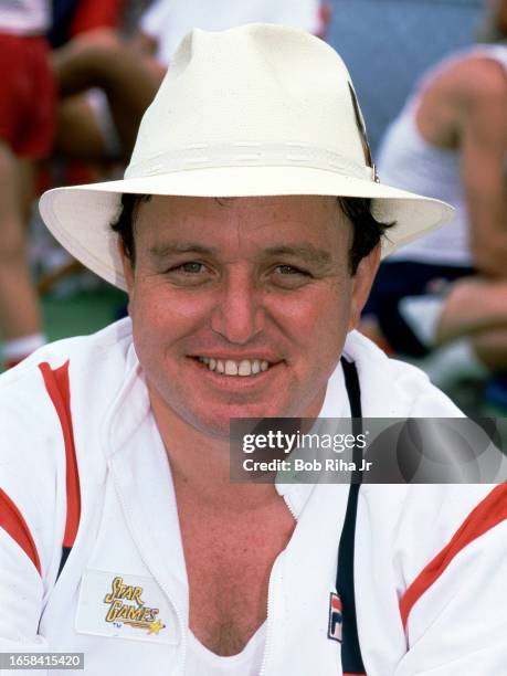 Actor Jerry Mathers from television show Leave It To Beaver during filming of Star Games Challenge at the University California Santa Barbara , June...