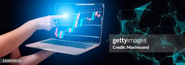 Stock market or forex trading graph and candlestick chart suitable for financial investment concept.