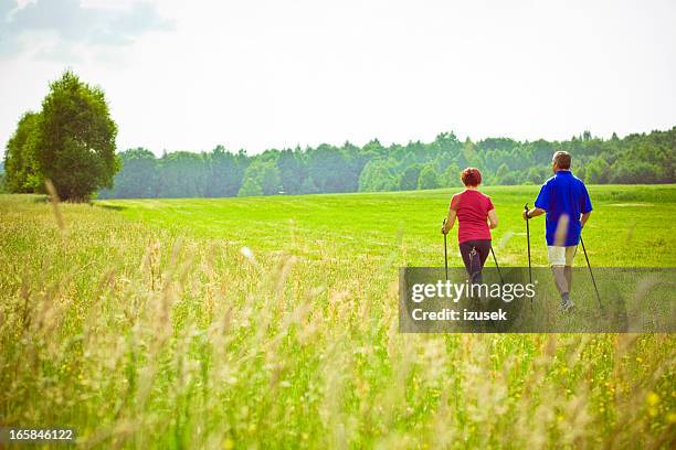 active seniors - speed walking stock pictures, royalty-free photos & images