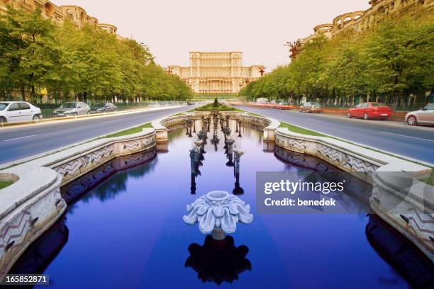 bucharest, romania - the palace of the parliament stock pictures, royalty-free photos & images