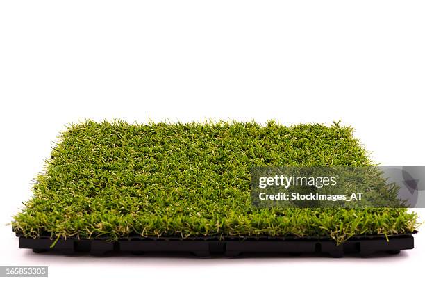 patch of artificial turf - piece of sod stock pictures, royalty-free photos & images