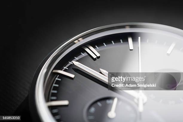 classic chronograph wristwatch - clock face stock pictures, royalty-free photos & images