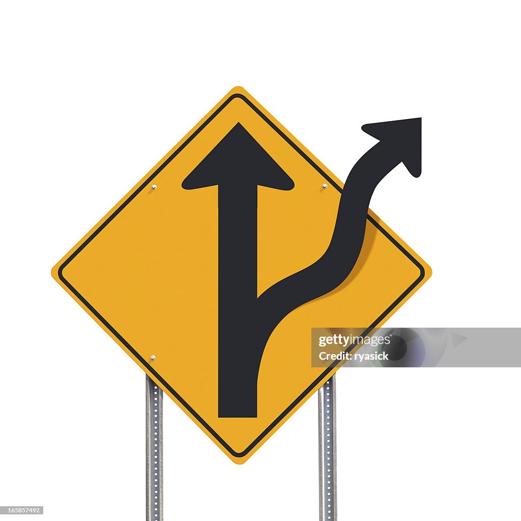 Off Road Alternative Concept Traffic Sign Post Isolated