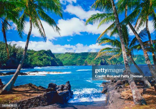 maui coastline, hawaii islands - hawaii seascape stock pictures, royalty-free photos & images