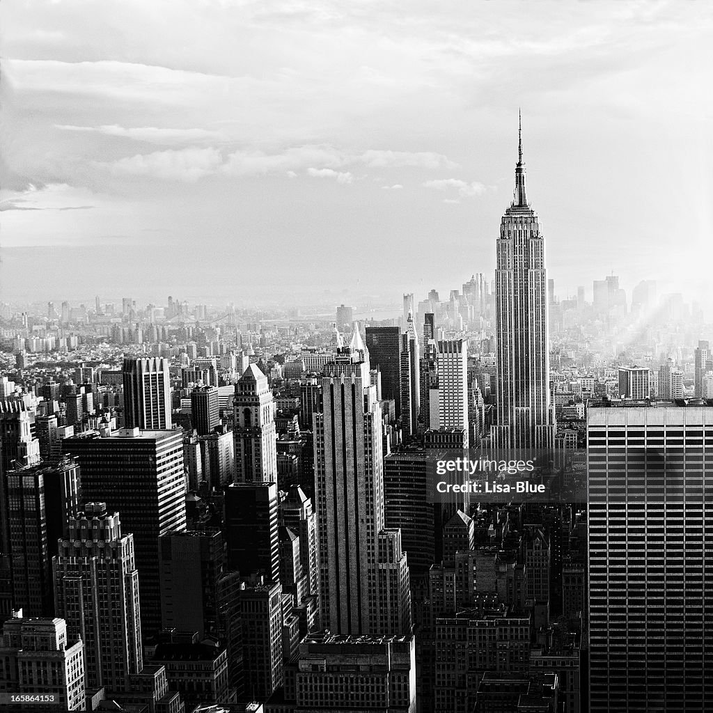 NYC Skyline.Black And White