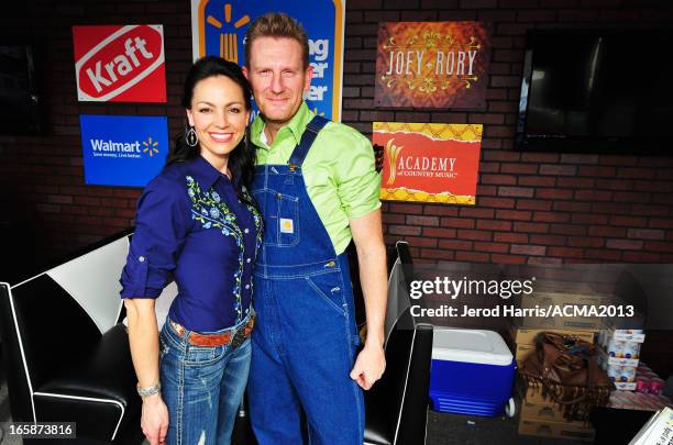 Musicians Joey Martin Feek and Rory Lee Feek attend The ACM Experience during the 48th Annual Academy of Country Music Awards at the Orleans Arena on...