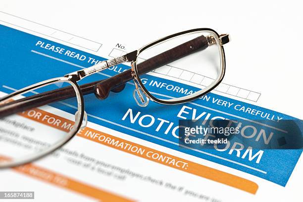 eviction notice form - information sign stock pictures, royalty-free photos & images
