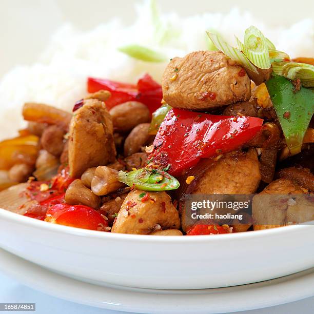 kung bao chicken - kung pao stock pictures, royalty-free photos & images