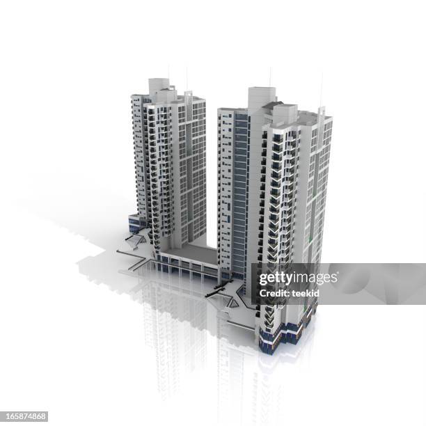 highrise - skyscraper blueprint stock pictures, royalty-free photos & images