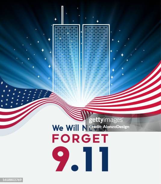 illustrations, cliparts, dessins animés et icônes de contexte de la journée des patriotes, le 11 septembre. 9/11. nous n’oublierons jamais. - new york attack