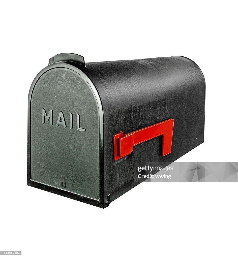 Black Mailbox with Clipping Path