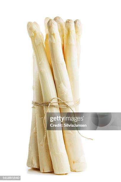 bundle of asparagus - asparagus stock pictures, royalty-free photos & images