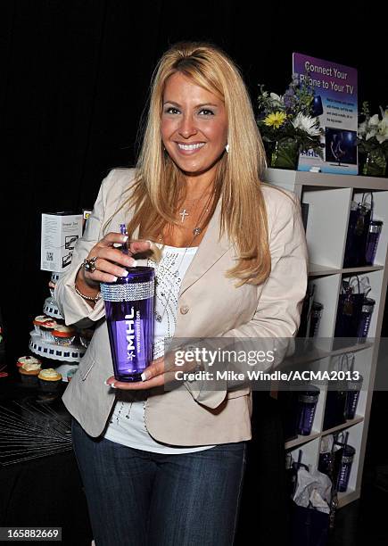 Singer Lisa Matassa attends the gift lounge during the 48th Annual Academy of Country Music Awards at the MGM Grand Garden Arena on April 6, 2013 in...