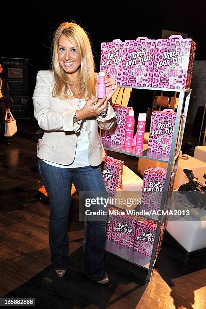 Singer Lisa Matassa attends the gift lounge during the 48th Annual Academy of Country Music Awards at the MGM Grand Garden Arena on April 6, 2013 in...