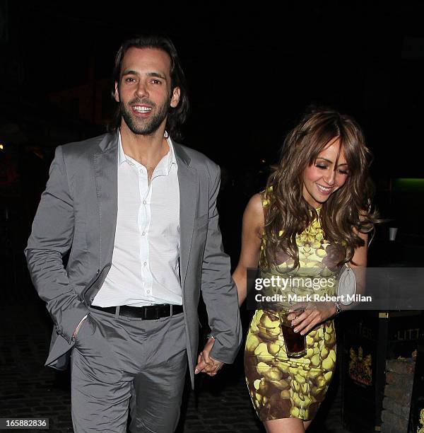 Sylvain Longchambon and Samia Ghadie at Gilgamesh restaurant on April 6, 2013 in London, England.