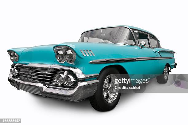 chevrolet bel air von 1958 - old car stock-fotos und bilder