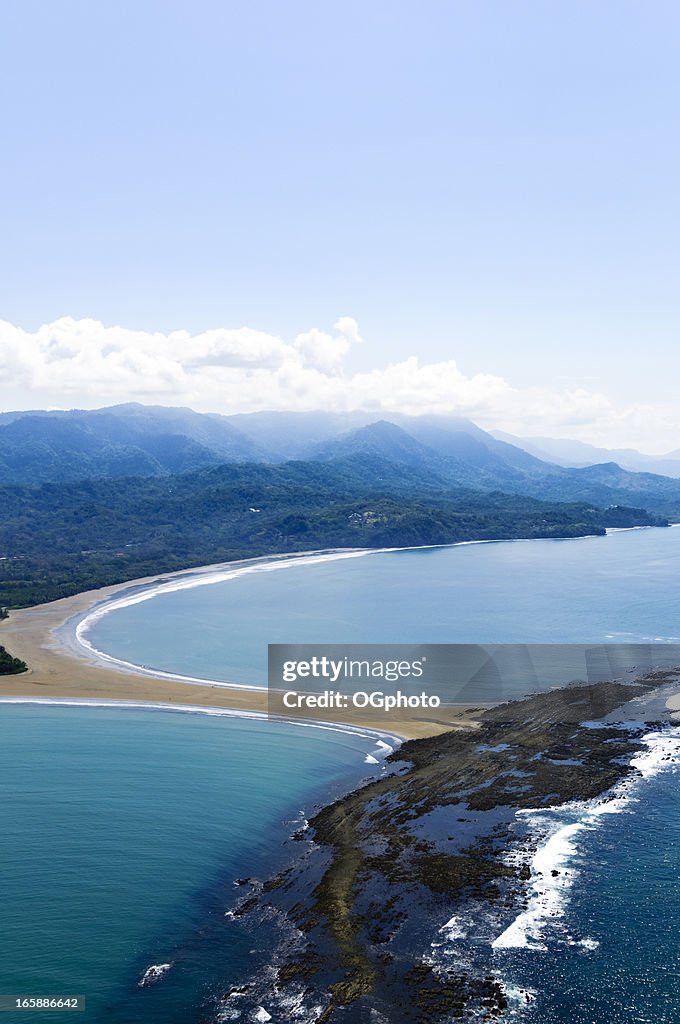 Vista aérea de Punta Uvita em Marino Ballena National Park