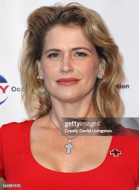 Actress Kristy Swanson attends the 7th Annual American Red Cross Red Tie Affair at the Fairmont Miramar Hotel on April 6, 2013 in Santa Monica,...