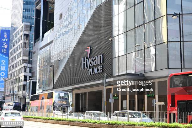 hayson place shopping mall in causeway bay district area, hong kong - causeway bay stockfoto's en -beelden