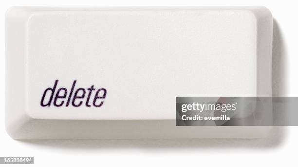 delete key - computer keyboard isolated stock pictures, royalty-free photos & images