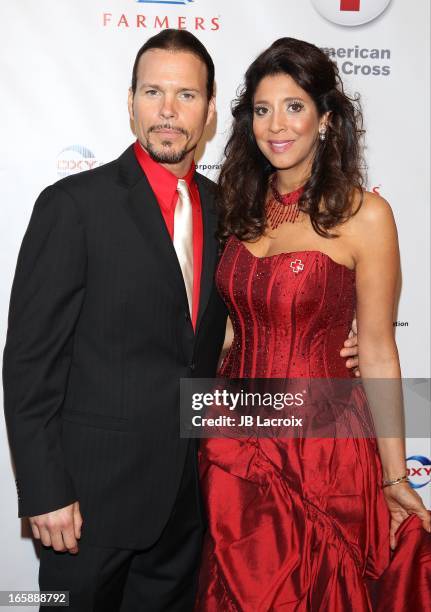 Christine Devine and Sean McNabb attend the 7th Annual American Red Cross Red Tie Affair held at Fairmont Miramar Hotel on April 6, 2013 in Santa...