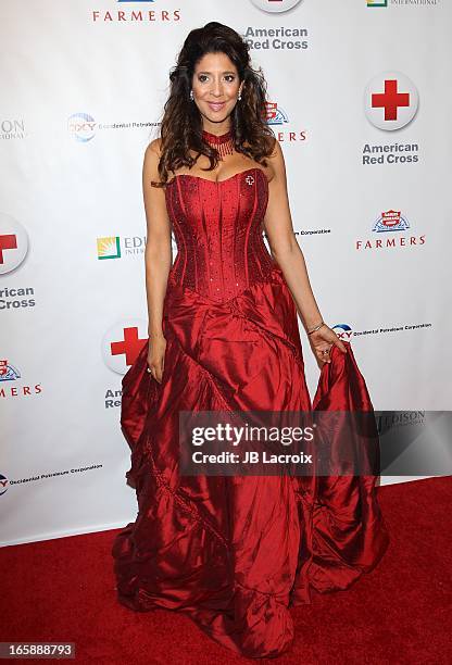 Christine Devine attends the 7th Annual American Red Cross Red Tie Affair held at Fairmont Miramar Hotel on April 6, 2013 in Santa Monica, California.