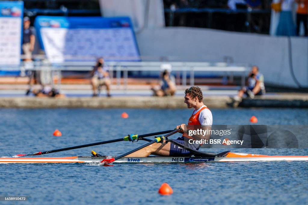 Simon Rey Rowing Simon van Dorp of the Netherlands during Day 6 of the World Rowing ...