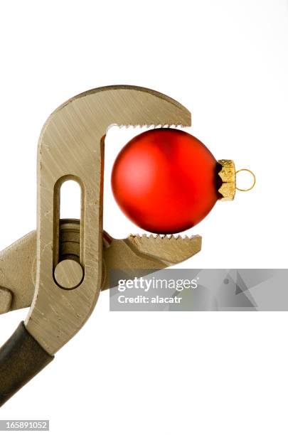 christmas under pressure - christmas stress stock pictures, royalty-free photos & images