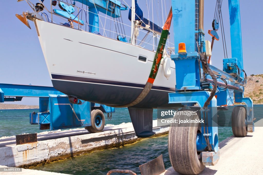 Industrial crane Herunterladen von einem Boot