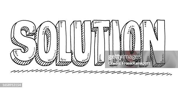 Solution Text Drawing High-Res Vector Graphic - Getty Images
