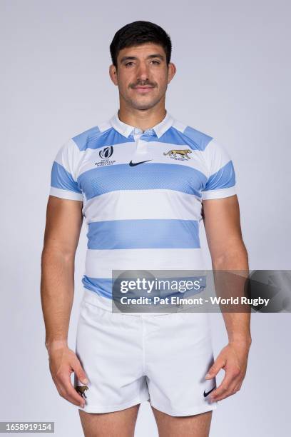 Tomas Lavanini of Argentina poses for a portrait during the Argentina Rugby World Cup 2023 Squad photocall on September 01, 2023 in Nantes, France.