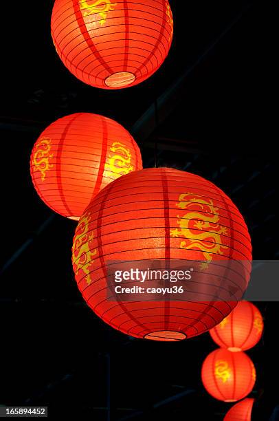 chinese lanterns - chinese new year lanterns bildbanksfoton och bilder