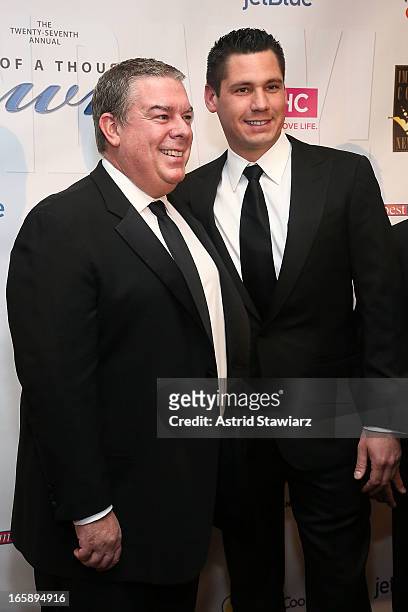 Elvis Duran and Alex Carr attend the 27th Annual Night Of A Thousand Gowns at the Hilton New York on April 6, 2013 in New York City.