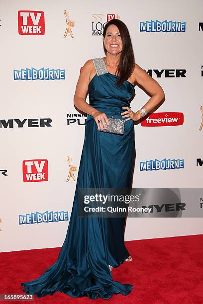 Julia Morris arrives at the 2013 Logie Awards at the Crown Palladium on April 7, 2013 in Melbourne, Australia.