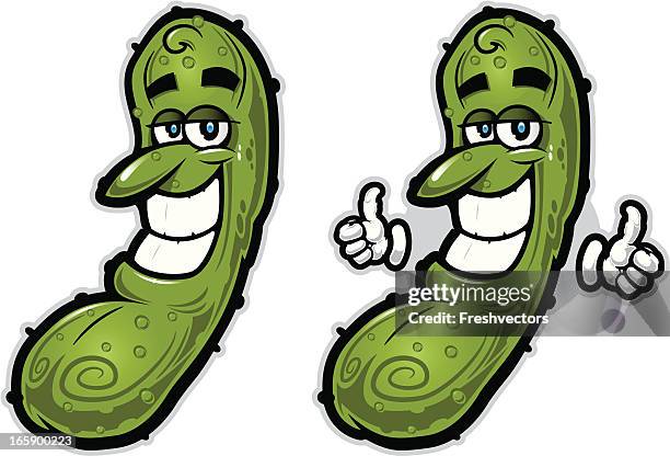 rockin' pickle illustration - pickled stock illustrations