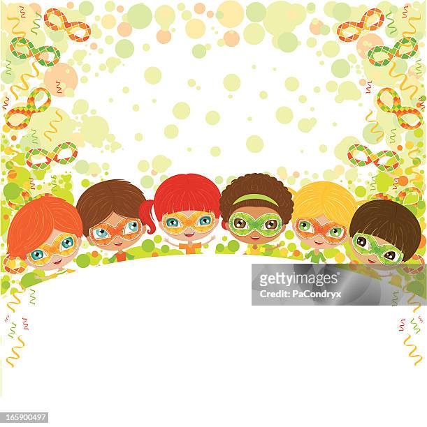 carnival kids party - childrens health fund 2018 annual benefit stock illustrations