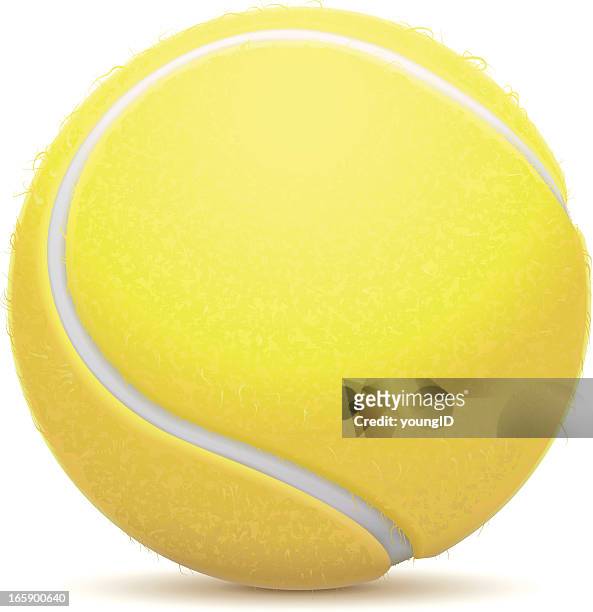 stockillustraties, clipart, cartoons en iconen met tennis ball - tennisbal