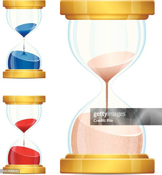 hourglasses - patience stock illustrations