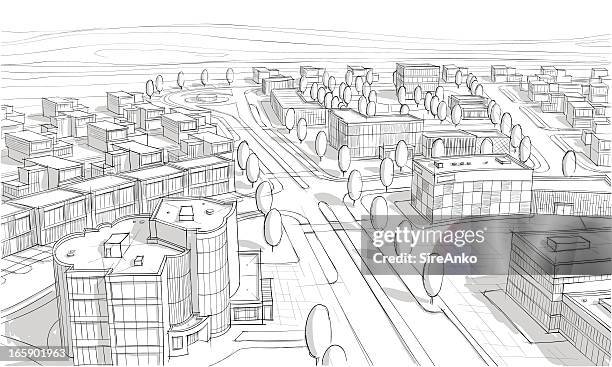 illustrations, cliparts, dessins animés et icônes de l'architecture - ville dessin