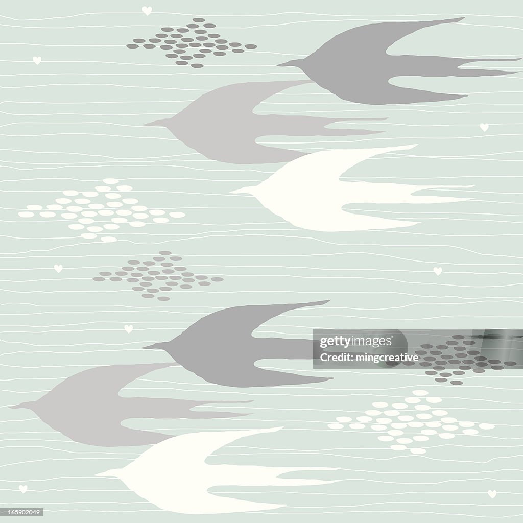 Flying Shallow Vector Flying Swallows High-Res Vector Graphic - Getty Images