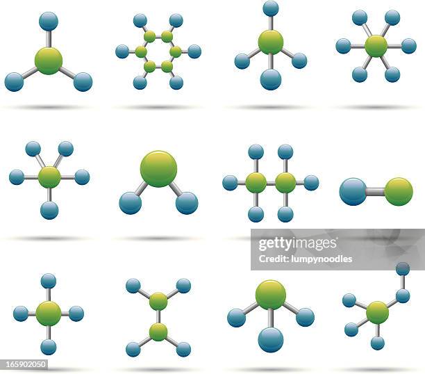 molecule icons - glycoprotein stock illustrations