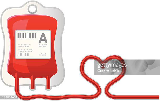 blood donor - empty blood bag stock illustrations