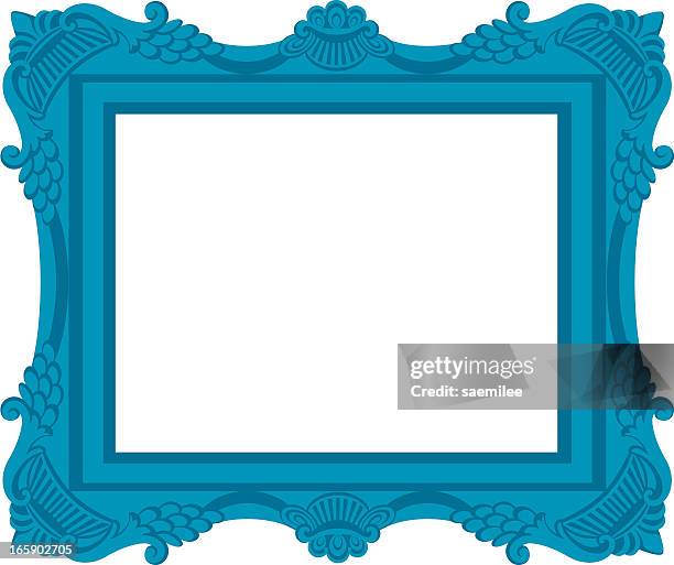 blue frame - rustic frame stock illustrations