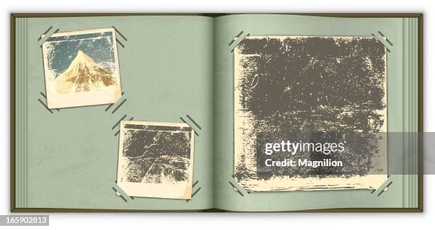 altes fotoalbum - sammelalbum stock-grafiken, -clipart, -cartoons und -symbole