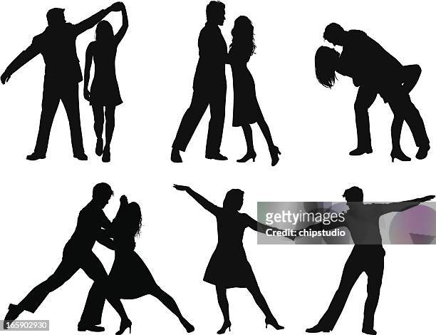 dance - ballroom dance couple stock-grafiken, -clipart, -cartoons und -symbole