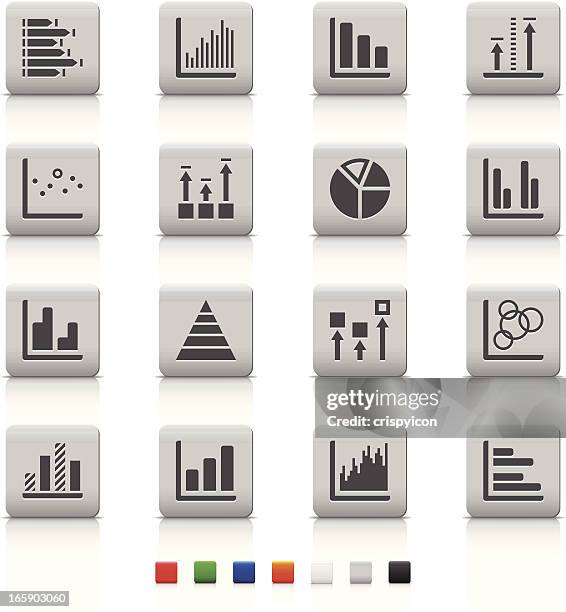 graph icons - column infographic stock illustrations