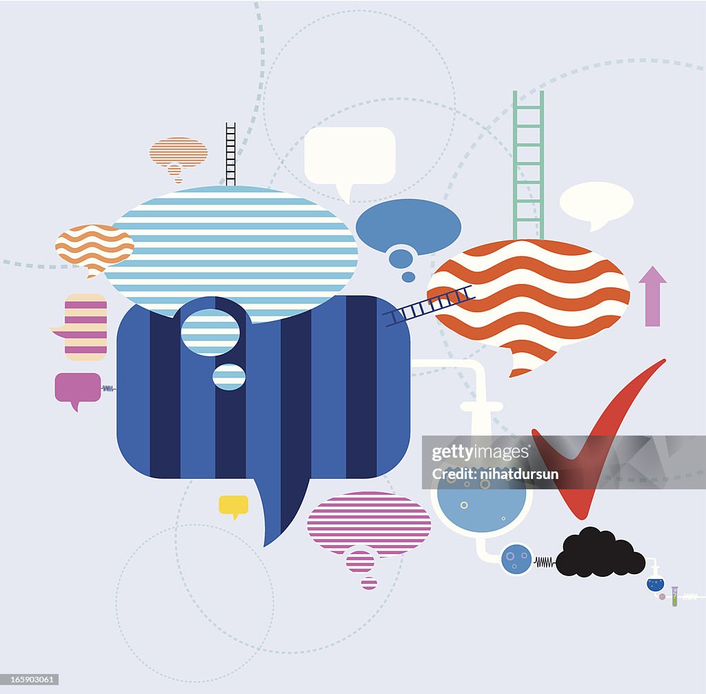 Social Community with Speech bubble