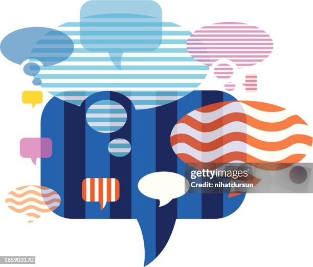 speech bubbles - different languages vector stock illustrations